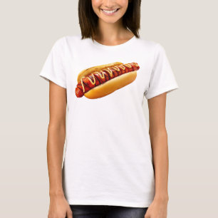 SlipperyJoe's summer BBQ vibe hot dog nestled soft T-Shirt