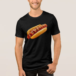 SlipperyJoe's summer BBQ vibe hot dog nestled soft Tri-Blend Shirt