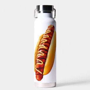 SlipperyJoe's summer BBQ vibe hot dog nestled soft Water Bottle