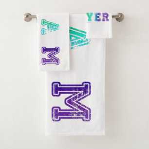 SlipperyJoe's team player filled with smooth rainb Bath Towel Set