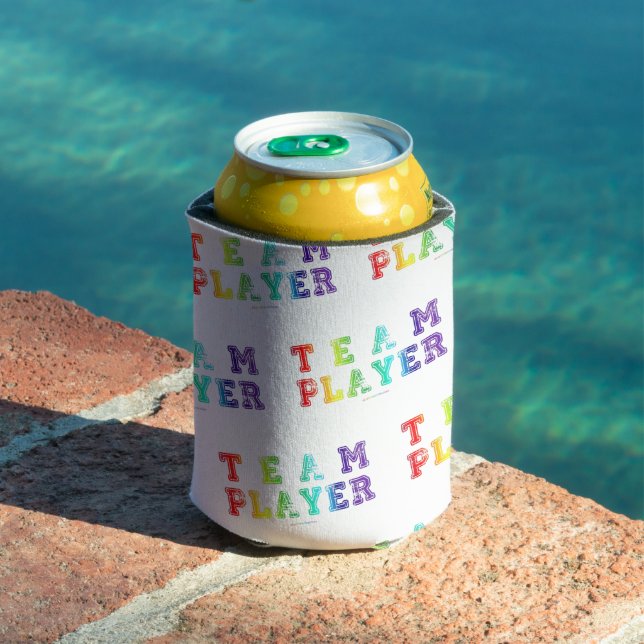 SlipperyJoe's team player filled with smooth rainb Can Cooler (In Situ Pool)