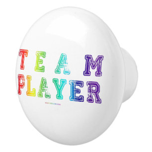 SlipperyJoe's team player filled with smooth rainb Ceramic Knob