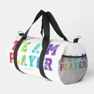 SlipperyJoe's team player filled with smooth rainb Duffle Bag