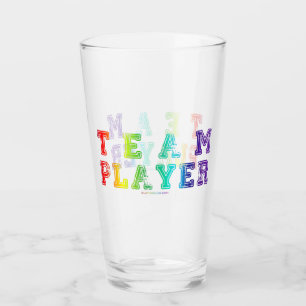 SlipperyJoe's team player filled with smooth rainb Glass