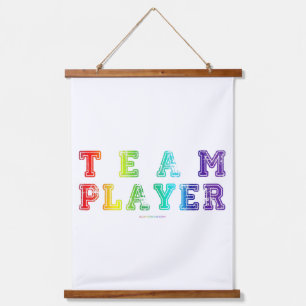 SlipperyJoe's team player filled with smooth rainb Hanging Tapestry