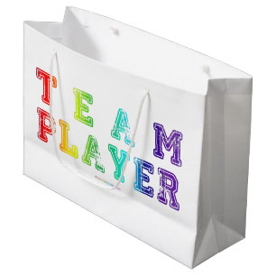SlipperyJoe's team player filled with smooth rainb Large Gift Bag