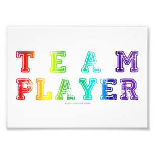 SlipperyJoe's team player filled with smooth rainb Photo Print