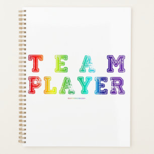 SlipperyJoe's team player filled with smooth rainb Planner