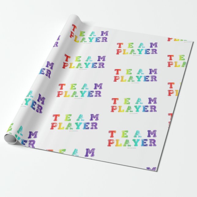 SlipperyJoe's team player filled with smooth rainb Wrapping Paper (Unrolled)