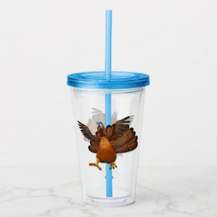 SlipperyJoe's Thanksgiving gobble responsibly live Acrylic Tumbler