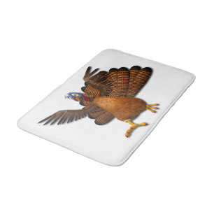 SlipperyJoe's Thanksgiving gobble responsibly live Bath Mat