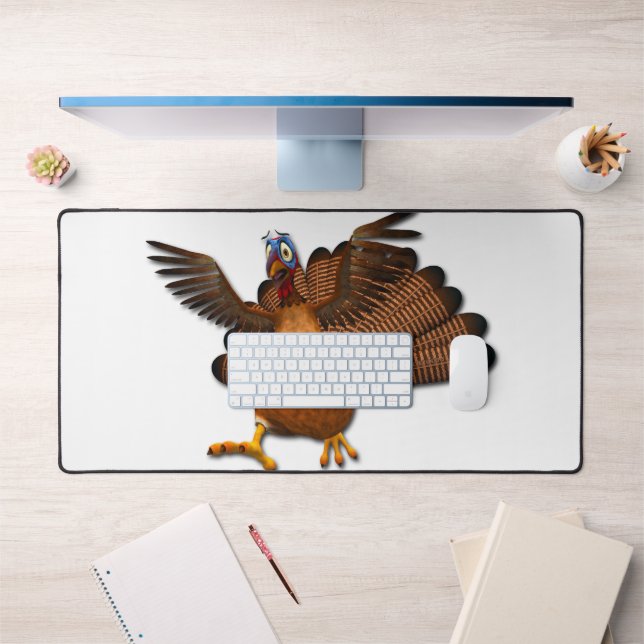 SlipperyJoe's Thanksgiving gobble responsibly live Desk Mat (Office 1)