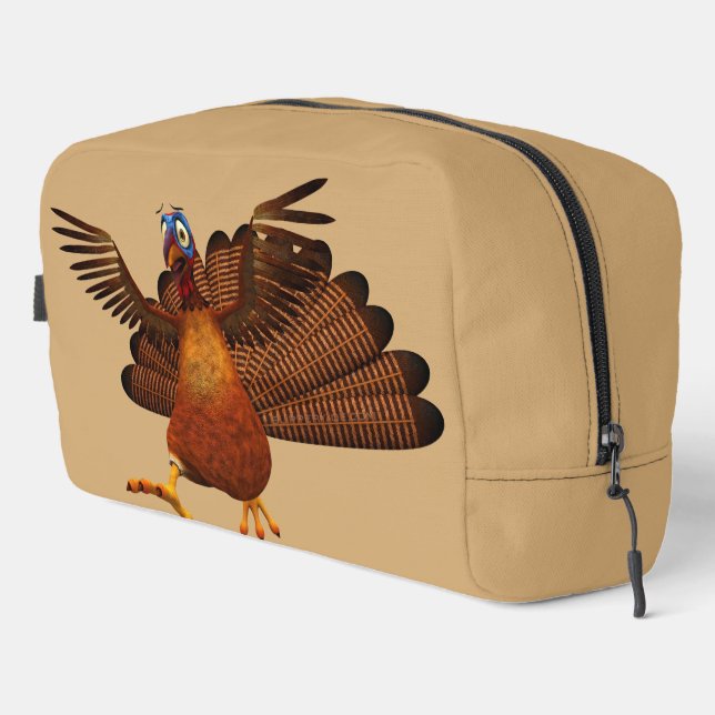 SlipperyJoe's Thanksgiving gobble responsibly live Dopp Kit (Right Corner)