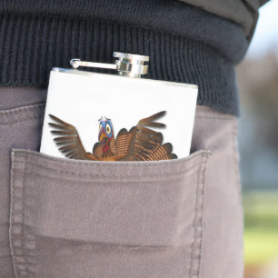 SlipperyJoe's Thanksgiving gobble responsibly live Hip Flask