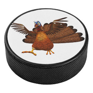 SlipperyJoe's Thanksgiving gobble responsibly live Hockey Puck