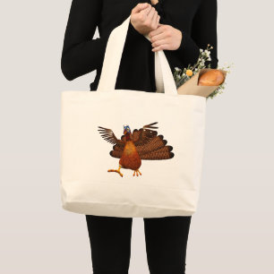 SlipperyJoe's Thanksgiving gobble responsibly live Large Tote Bag