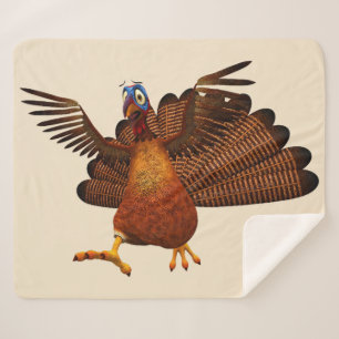 SlipperyJoe's Thanksgiving gobble responsibly live Sherpa Blanket