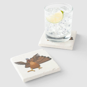 SlipperyJoe's Thanksgiving gobble responsibly live Stone Coaster