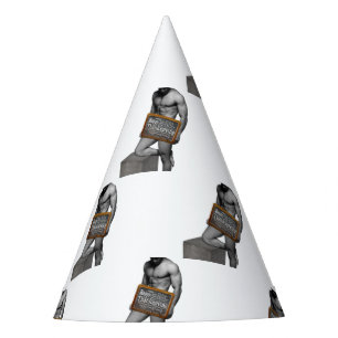 SlipperyJoe's Thanksgiving man hot six-pack abs un Party Hat