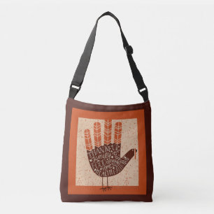 SlipperyJoe's Thanksgiving playful turkey illustra Crossbody Bag