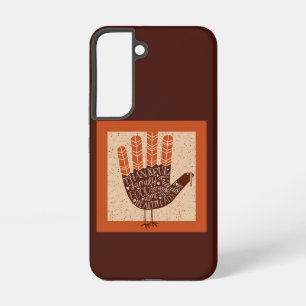 SlipperyJoe's Thanksgiving playful turkey illustra Samsung Galaxy Case