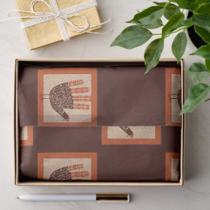 SlipperyJoe's Thanksgiving playful turkey illustra Tissue Paper