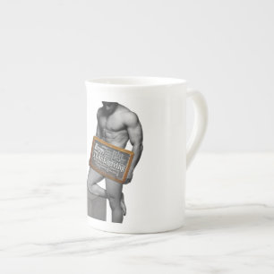 SlipperyJoe's Thanksgiving tradition muscular male Bone China Mug