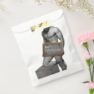 SlipperyJoe's Thanksgiving tradition muscular male Favour Bag