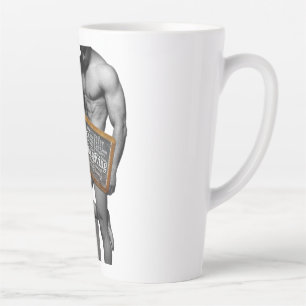 SlipperyJoe's Thanksgiving tradition muscular male Latte Mug