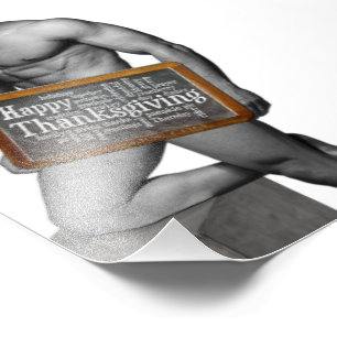 SlipperyJoe's Thanksgiving tradition muscular male Photo Print