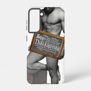 SlipperyJoe's Thanksgiving tradition muscular male Samsung Galaxy Case