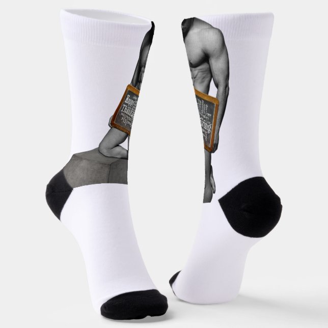 SlipperyJoe's Thanksgiving tradition muscular male Socks (Angled)