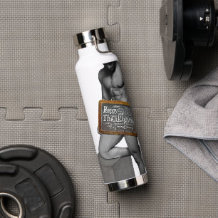 SlipperyJoe's Thanksgiving tradition muscular male Water Bottle