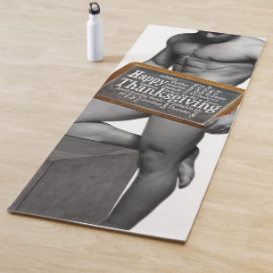 SlipperyJoe's Thanksgiving tradition muscular male Yoga Mat
