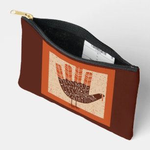 SlipperyJoe's Thanksgiving turkey cosy autumn vibe Accessory Pouch