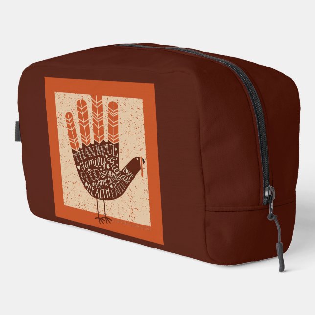 SlipperyJoe's Thanksgiving turkey cosy autumn vibe Dopp Kit (Right Corner)