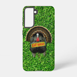 SlipperyJoe's Thanksgiving turkey grass eat ham co Samsung Galaxy Case