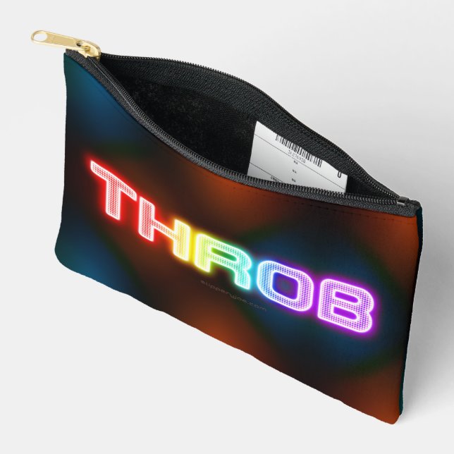 SlipperyJoe's throb rainbow-like gradient thick ca Accessory Pouch (Open)