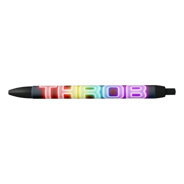 SlipperyJoe's throb rainbow-like gradient thick ca Black Ink Pen (Front)