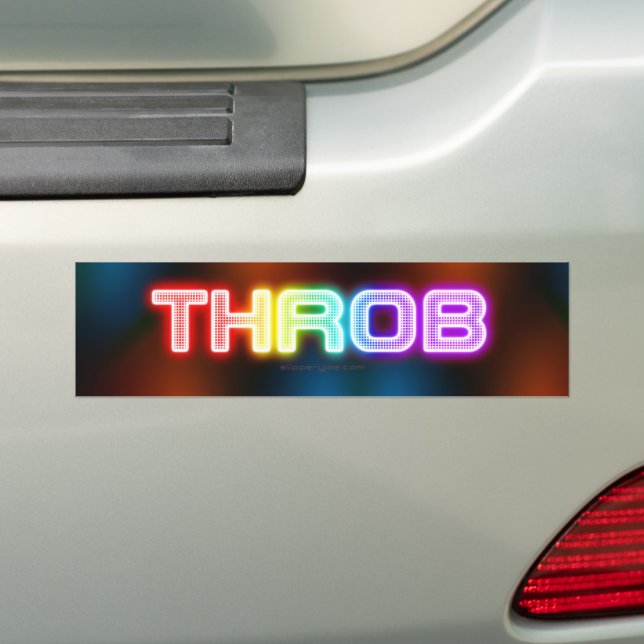 SlipperyJoe's throb rainbow-like gradient thick ca Bumper Sticker (On Car)