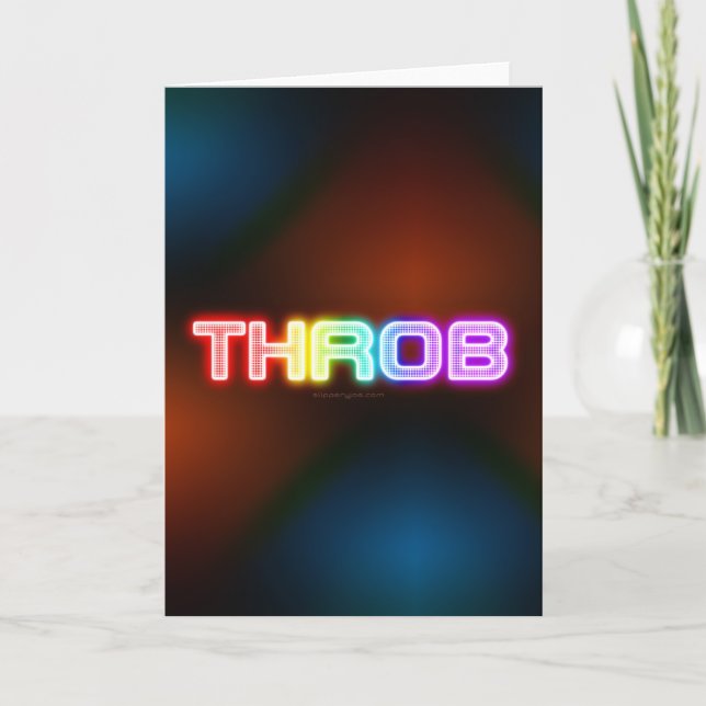 SlipperyJoe's throb rainbow-like gradient thick ca Card (Front)
