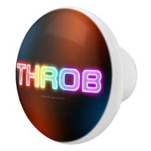 SlipperyJoe's throb rainbow-like gradient thick ca Ceramic Knob
