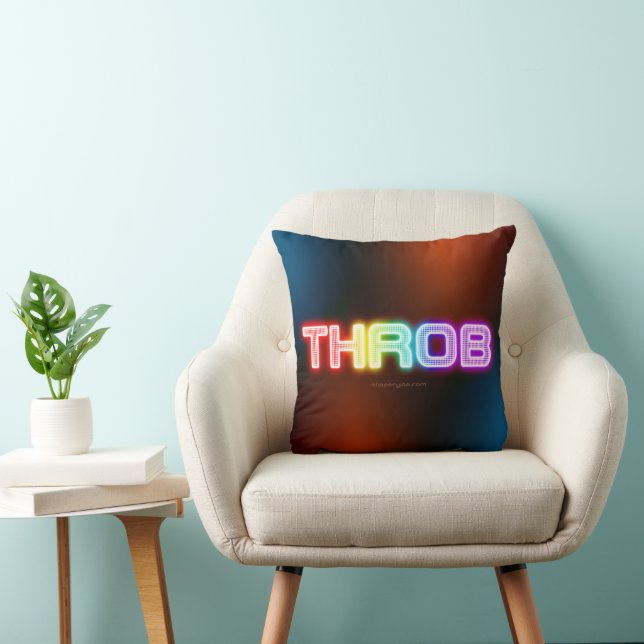 SlipperyJoe's throb rainbow-like gradient thick ca Cushion (Chair)