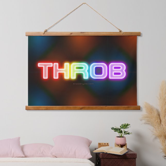 SlipperyJoe's throb rainbow-like gradient thick ca Hanging Tapestry (Bedroom)