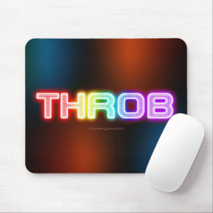 SlipperyJoe's throb rainbow-like gradient thick ca Mouse Pad