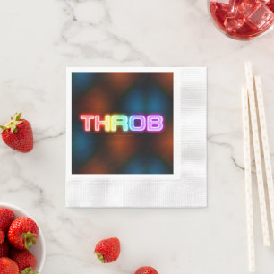 SlipperyJoe's throb rainbow-like gradient thick ca Napkin