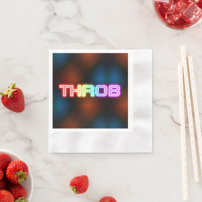 SlipperyJoe's throb rainbow-like gradient thick ca Napkin (Insitu)