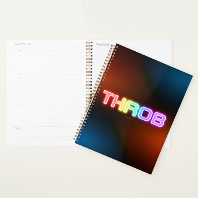 SlipperyJoe's throb rainbow-like gradient thick ca Planner (Display)