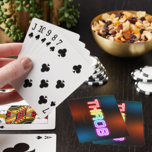 SlipperyJoe's throb rainbow-like gradient thick ca Playing Cards