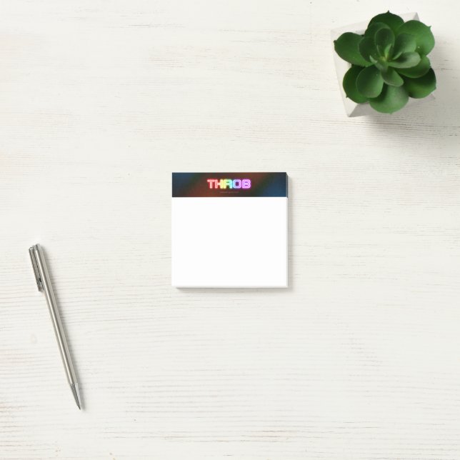 SlipperyJoe's throb rainbow-like gradient thick ca Post-it Notes (Office)
